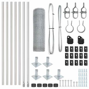 vidaXL &Sigma;&tau;ύ&lambda;&omicron;&sigmaf; &Pi;&epsilon;&rho;&iota;&phi;&rho;ά&xi;&epsilon;&omega;&nu; &Alpha;&sigma;&eta;&mu;ί 10 x 0,4 &mu; (13 mm &pi;&lambda;έ&gamma;&mu;&alpha;) &Alpha;&tau;&sigma;ά&lambda;&iota;