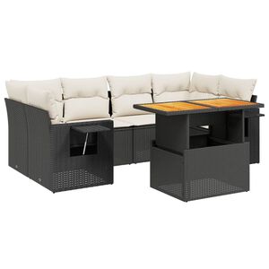 vidaXL &Kappa;&alpha;&nu;&alpha;&pi;έ&sigmaf; &Sigma;&epsilon;&tau; 7 &Tau;&epsilon;&mu;&alpha;&chi;ί&omega;&nu; &Mu;&alpha;ύ&rho;&omicron; &Sigma;&upsilon;&nu;&theta;&epsilon;&tau;&iota;&kappa;ό &Rho;&alpha;&tau;ά&nu; &mu;&epsilon; &Mu;&alpha;&xi;&iota;&lambda;ά&rho;&iota;&alpha;