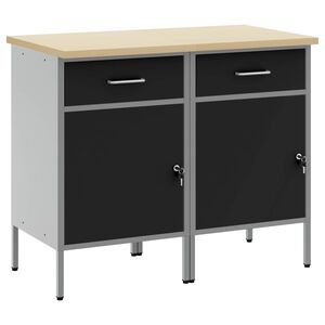 vidaXL &Nu;&tau;&omicron;&upsilon;&lambda;ά&pi;&alpha; &Epsilon;&rho;&gamma;&alpha;&sigma;ί&alpha;&sigmaf; 2 pcs &Mu;&alpha;ύ&rho;&omicron; &kappa;&alpha;&iota; &Gamma;&kappa;&rho;&iota; 100 x 55 x 85 &epsilon;&kappa;.