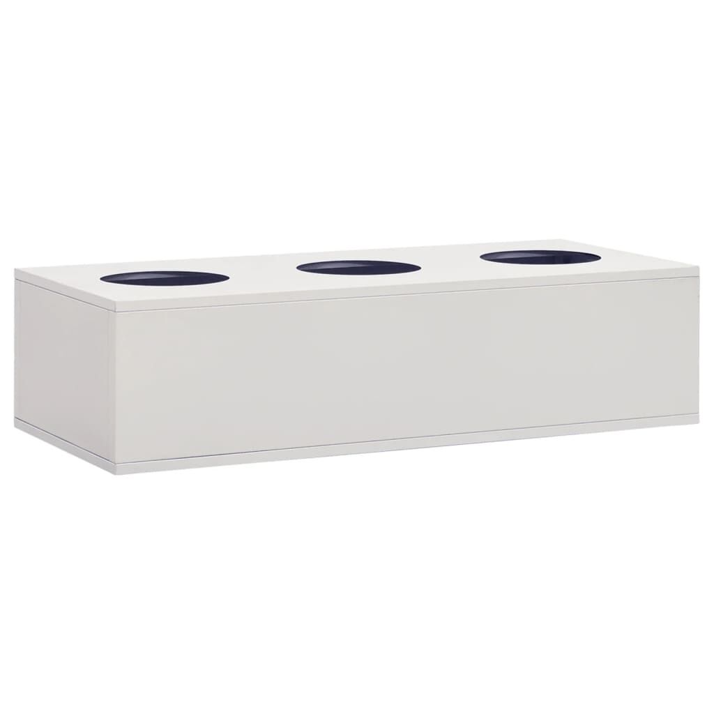 vidaXL Ανθοδοχείο Ανοιχτό Γκρι 90 x 40 x 23 εκ. Ατσάλινο