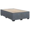 vidaXL Κρεβάτι Boxspring με Στρώμα Σκούρο Γκρι 120x190 εκ. Βελούδινο