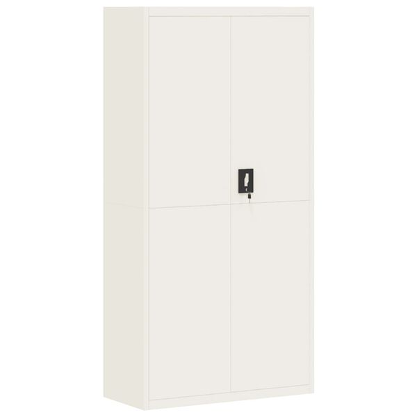 vidaXL Αρχειοθήκη Λευκή 90 x 40 x 180 εκ. Ατσάλινη