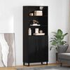 vidaXL Highboard &Mu;&alpha;ύ&rho;&eta; &Omicron;&xi;&upsilon;ά 69,5 x 34 x 180 &epsilon;&kappa;. &Epsilon;&pi;&epsilon;&xi;&epsilon;&rho;&gamma;&alpha;&sigma;&mu;έ&nu;&omicron; &xi;ύ&lambda;&omicron;
