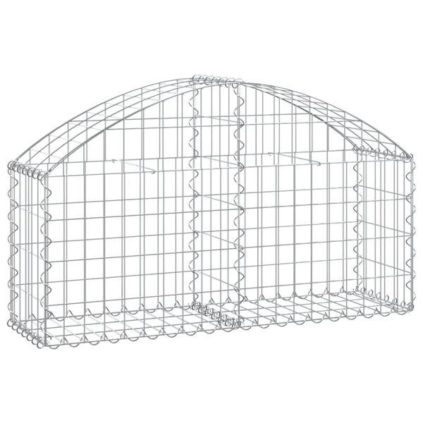 vidaXL Συρματοκιβώτιο Τοξωτό 100x30x40/60εκ. από Γαλβανισμένο Χάλυβα