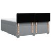 vidaXL Κρεβάτι Boxspring με Στρώμα Ανοιχτό Γκρι 200x200 εκ. Υφασμάτινο