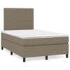 vidaXL &Kappa;&rho;&epsilon;&beta;ά&tau;&iota; Boxspring &mu;&epsilon; &Sigma;&tau;&rho;ώ&mu;&alpha; Taupe 120x190 &epsilon;&kappa;. &Upsilon;&phi;&alpha;&sigma;&mu;ά&tau;&iota;&nu;&omicron;
