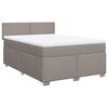 vidaXL &Kappa;&rho;&epsilon;&beta;ά&tau;&iota; Boxspring &mu;&epsilon; &Sigma;&tau;&rho;ώ&mu;&alpha; Taupe 140x200 &epsilon;&kappa;. &Upsilon;&phi;&alpha;&sigma;&mu;ά&tau;&iota;&nu;&omicron;
