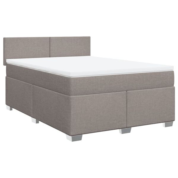 vidaXL &Kappa;&rho;&epsilon;&beta;ά&tau;&iota; Boxspring &mu;&epsilon; &Sigma;&tau;&rho;ώ&mu;&alpha; Taupe 140x200 &epsilon;&kappa;. &Upsilon;&phi;&alpha;&sigma;&mu;ά&tau;&iota;&nu;&omicron;