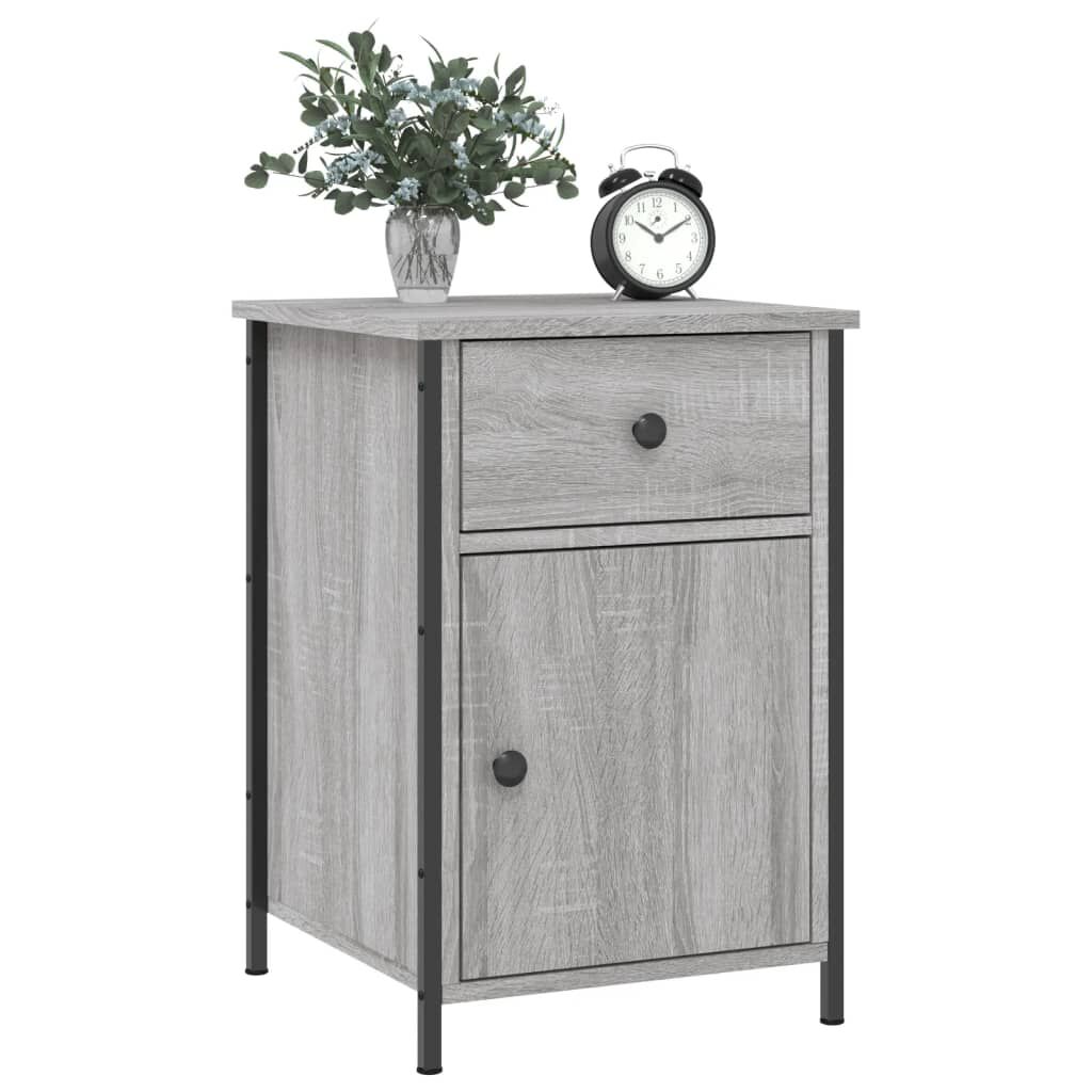 vidaXL Κομοδίνα 2 τεμ. Γκρι Sonoma 40x42x60εκ. από Επεξεργασμένο Ξύλο