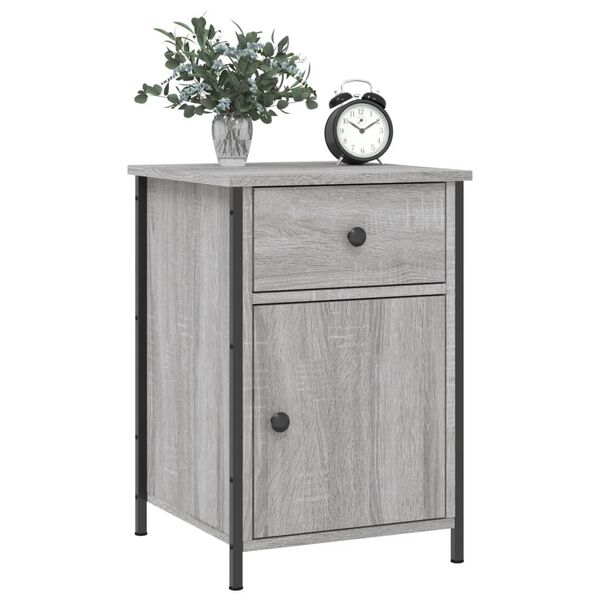 vidaXL Κομοδίνα 2 τεμ. Γκρι Sonoma 40x42x60εκ. από Επεξεργασμένο Ξύλο