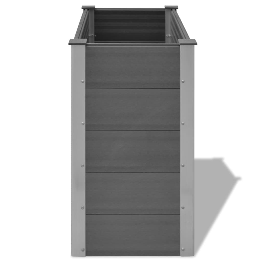 vidaXL Ζαρντινιέρα Υπερυψωμένη Γκρι 100 x 50 x 91 εκ. από WPC