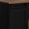 vidaXL Sideboard HALDEN 2 συρόμενες πόρτες μαύρο 112x40x80 cm