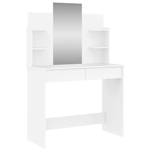 vidaXL Μπουντουάρ με Καθρέφτη Λευκό 96 x 39 x 142 εκ.
