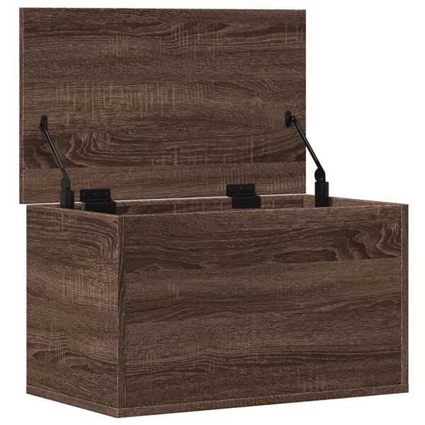 vidaXL Κουτί Αποθήκευσης Καφέ δρυς 60x35x35 εκ. Επεξεργασμένο Ξύλο