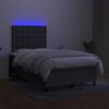 vidaXL &Kappa;&rho;&epsilon;&beta;ά&tau;&iota; Boxspring &mu;&epsilon; &Sigma;&tau;&rho;ώ&mu;&alpha; & LED &Sigma;&kappa;.&Gamma;&kappa;&rho;&iota; 120x190&epsilon;&kappa;. &Upsilon;&phi;&alpha;&sigma;&mu;ά&tau;&iota;&nu;&omicron;