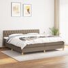 vidaXL &Kappa;&rho;&epsilon;&beta;ά&tau;&iota; Boxspring &mu;&epsilon; &Sigma;&tau;&rho;ώ&mu;&alpha; Taupe 200x200 &epsilon;&kappa;. &Upsilon;&phi;&alpha;&sigma;&mu;ά&tau;&iota;&nu;&omicron;
