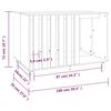 vidaXL Σπιτάκι Σκύλου Λευκό 100 x 70 x 72 εκ. από Μασίφ Ξύλο Πεύκου