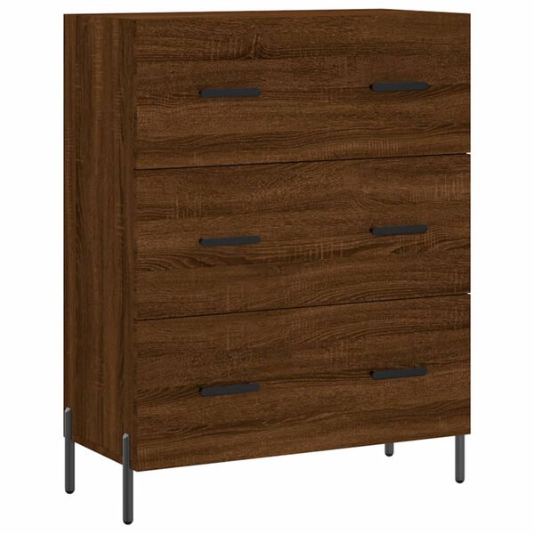 vidaXL Ντουλάπι Καφέ Δρυς 69,5 x 34 x 180 εκ. από Επεξεργασμένο Ξύλο