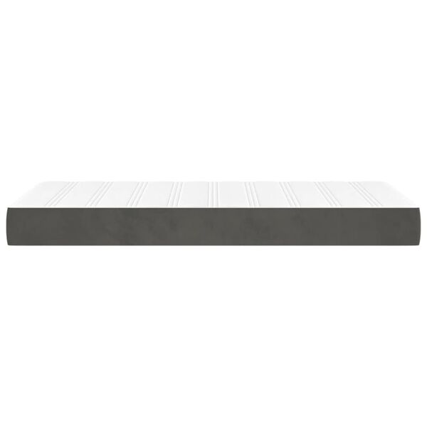 vidaXL Στρώμα με Pocket Springs Σκούρο Γκρι 90x190x20 εκ. Βελούδινο