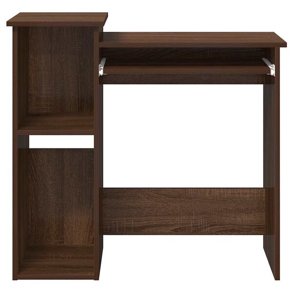vidaXL Γραφείο με Ράφια Καφέ Δρυς 184x40x78 εκ Επεξεργασμένο Ξύλο