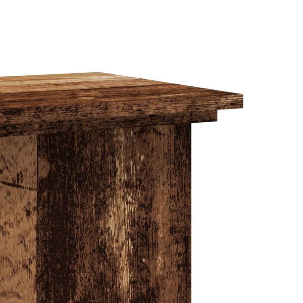 vidaXL Βάσεις Φυτών Όψη Παλαιού Ξύλου 33x33x100 εκ. Επεξ. Ξύλο