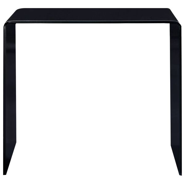 vidaXL Τραπεζάκι Σαλονιού Μαύρο 50 x 50 x 45 εκ. από Ψημένο Γυαλί