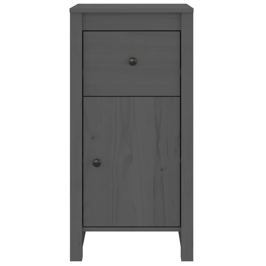 vidaXL Ντουλάπι Γκρι 40 x 35 x 80 εκ. από Μασίφ Ξύλο Πεύκου