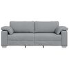 vidaXL Καναπές με μαξιλάρι Ανοιχτό γκρι 219 x 77 x 82 εκ ύφασμα