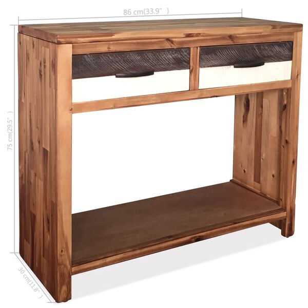 vidaXL Τραπέζι Κονσόλα 86 x 30 x 75 εκ. από Μασίφ Ξύλο Ακακίας