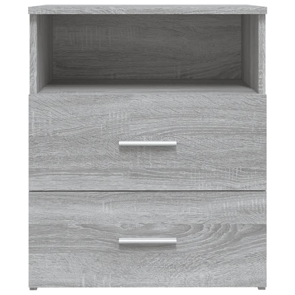 vidaXL Κομοδίνα 2 τεμ. Γκρι Sonoma 50 x 32 x 60 εκ.