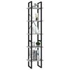 vidaXL Βιβλιοθήκη με 5 Ράφια Γκρι Σκυρ. 40 x 30 x 175 εκ. Επεξ. Ξύλο
