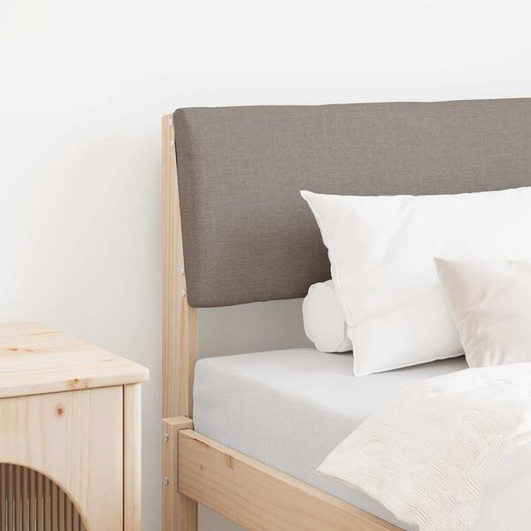 vidaXL Ταπετσαρισμένο κεφαλάρι Taupe 75 cm Στερεά ξυλεία πεύκου