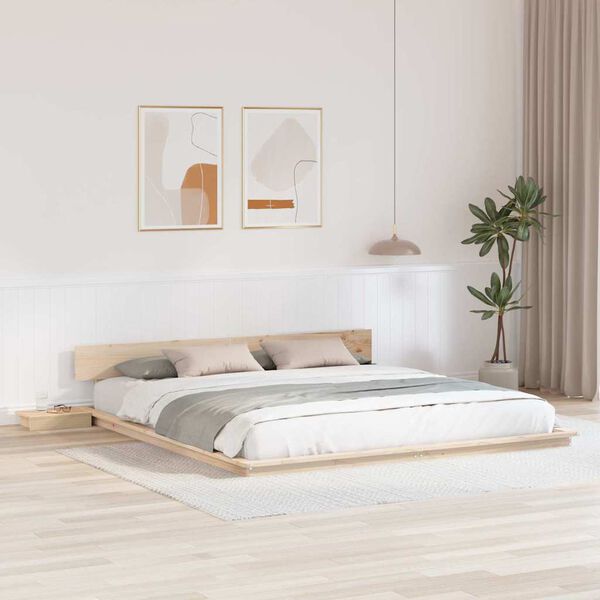 vidaXL Σκελετός Κρεβατιού Καφέ 180 x 200 cm ξύλο