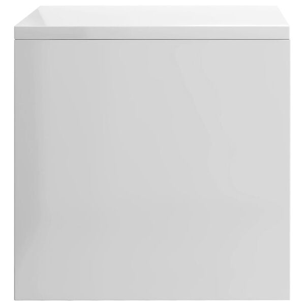 vidaXL Κομοδίνα 2 τεμ. Γυαλιστερό Λευκό 40x30x30 εκ. από Επεξ. Ξύλο