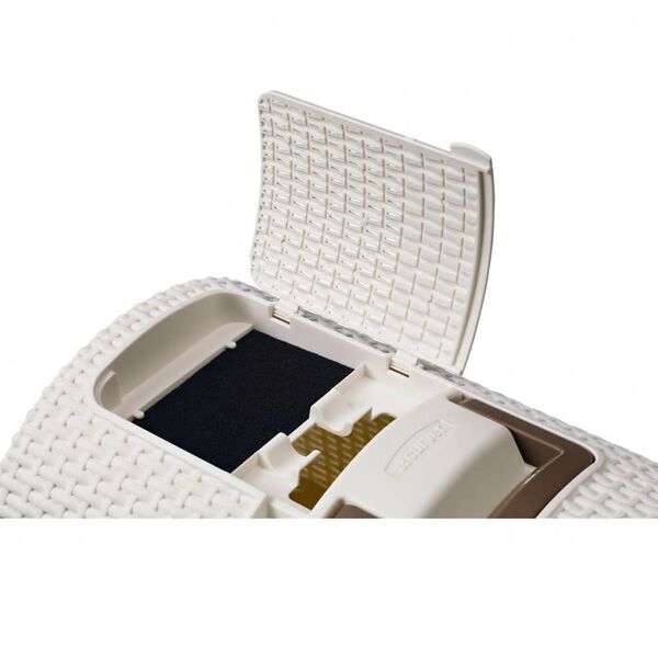 408742 Curver Hooded Cat Litter Box 51x38,5x39,5 cm White 400462