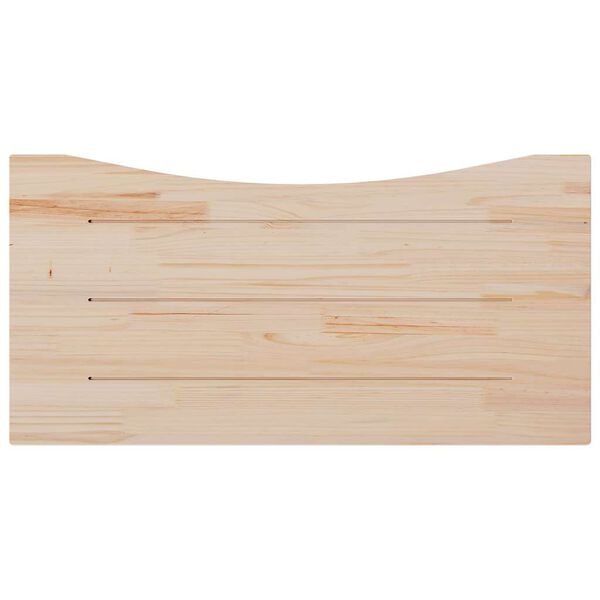 vidaXL Επιφάνεια Γραφείου Λευκή 100x60x2,5 εκ. από Μασίφ Ξύλο Πεύκου