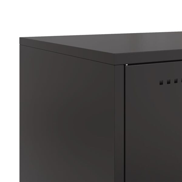 vidaXL Ντουλάπι Μαύρο 100,5x39x107 εκ. Ατσάλινο