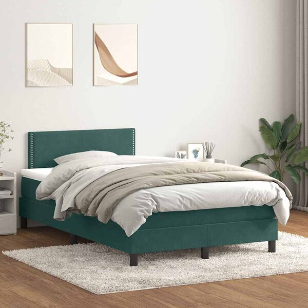 vidaXL &Kappa;&rho;&epsilon;&beta;ά&tau;&iota; Boxspring &mu;&epsilon; &Sigma;&tau;&rho;ώ&mu;&alpha; &Sigma;&kappa;&omicron;ύ&rho;&omicron; &Pi;&rho;ά&sigma;&iota;&nu;&omicron; 120x210&epsilon;&kappa;. &Beta;&epsilon;&lambda;&omicron;ύ&delta;&iota;&nu;&omicron;