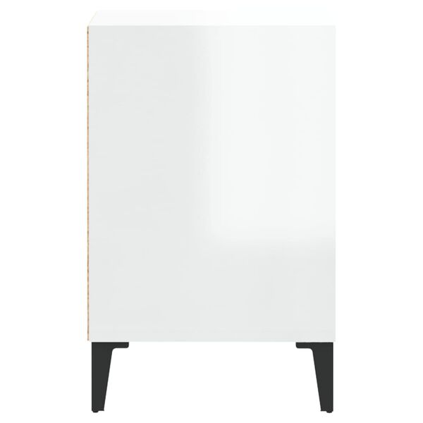 vidaXL Έπιπλο Τηλεόρασης Γυαλ. Λευκό 100x35x55 εκ. Επεξεργασμένο Ξύλο