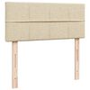 vidaXL Κρεβάτι Boxspring με Στρώμα Κρεμ 120x200 εκ. Υφασμάτινο