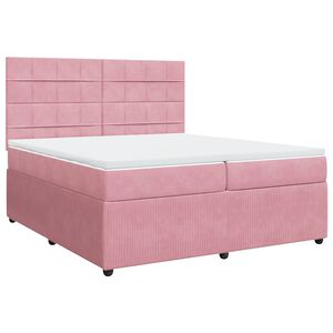 vidaXL &Kappa;&rho;&epsilon;&beta;ά&tau;&iota; Boxspring &mu;&epsilon; &Sigma;&tau;&rho;ώ&mu;&alpha; &Rho;&omicron;&zeta; 200x200 &epsilon;&kappa;. &Beta;&epsilon;&lambda;&omicron;ύ&delta;&iota;&nu;&omicron;
