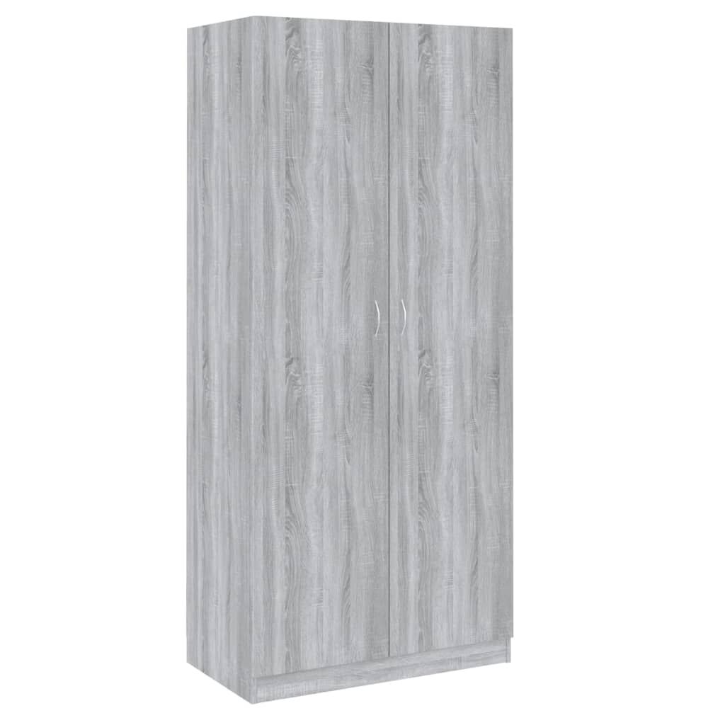 vidaXL Ντουλάπα Γκρι Sonoma 90 x 52 x 200 εκ. από Επεξεργασμένο Ξύλο
