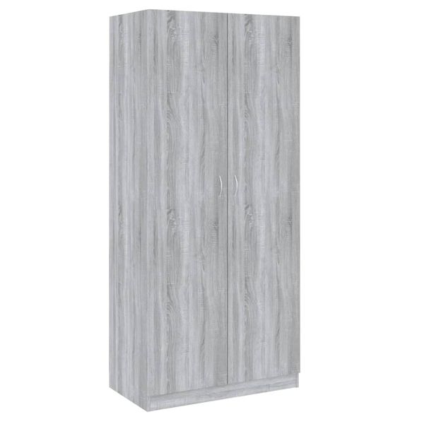 vidaXL Ντουλάπα Γκρι Sonoma 90 x 52 x 200 εκ. από Επεξεργασμένο Ξύλο
