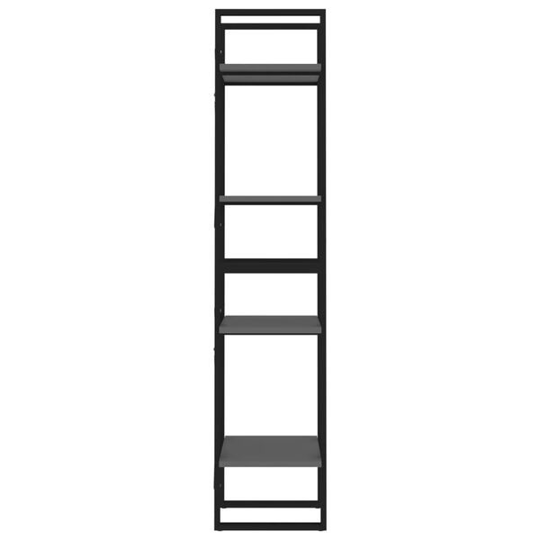 vidaXL Βιβλιοθήκη με 4 Ράφια Γκρι 40 x 30 x 140 εκ. από Επεξ. Ξύλο