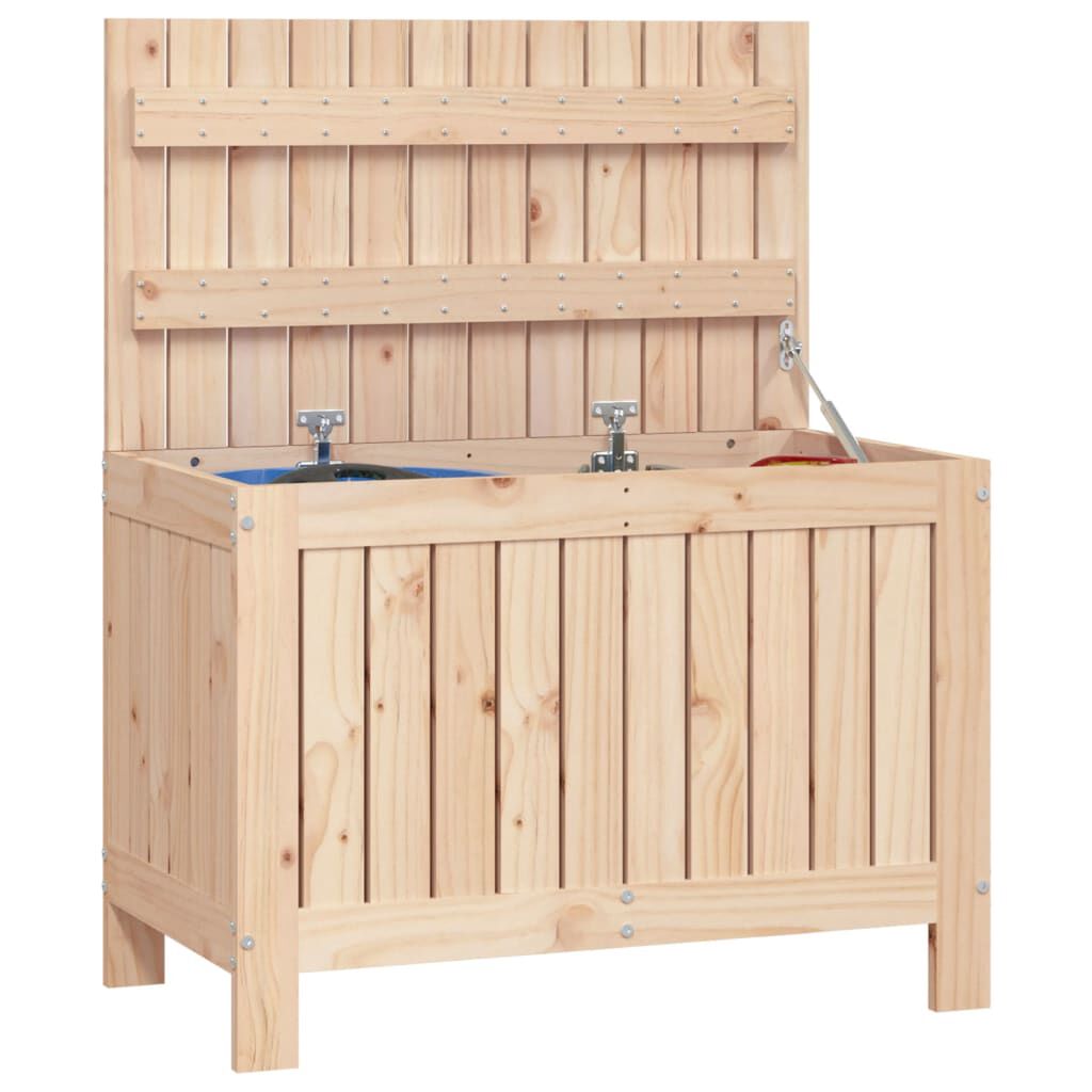 vidaXL Μπαούλο Αποθήκευσης Κήπου 76 x 42,5 x 54 εκ. Μασίφ Ξύλο Πεύκου