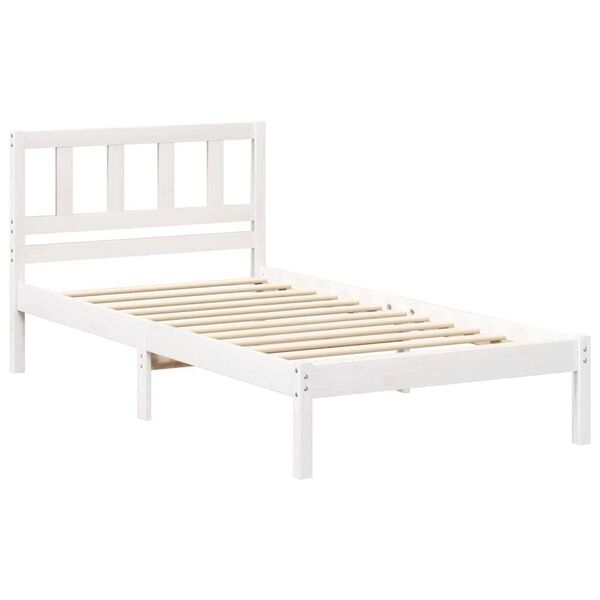 vidaXL Σκελετός Κρεβατιού Καφέ 100 x 200 cm Μασίφ ξύλο πεύκου