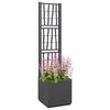 vidaXL Γλάστρα Κήπου Ανθρακί 36 x 36 x 140 εκ. Πολυπροπυλένιο