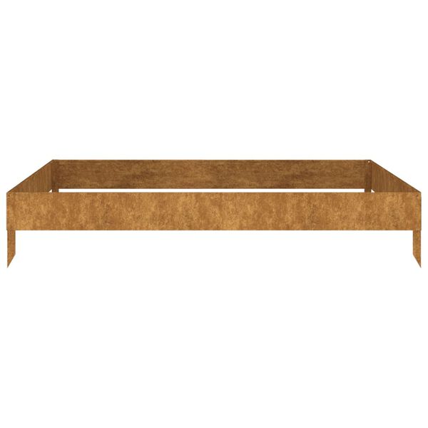 vidaXL Ζαρντινιέρα 100 x 100 x 18,5 εκ. από Ατσάλι Σκληρυθέν στον Αέρα