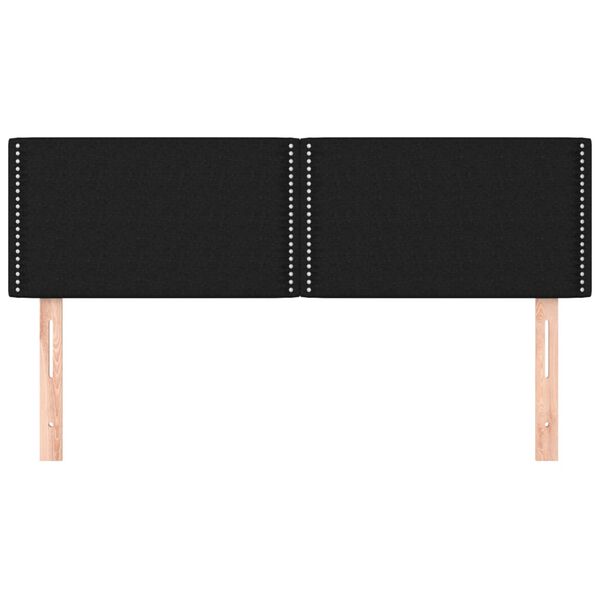 vidaXL Κεφαλάρια Κρεβατιού 2 τεμ. Μαύρα 72x5x78/88 εκ. Υφασμάτινα