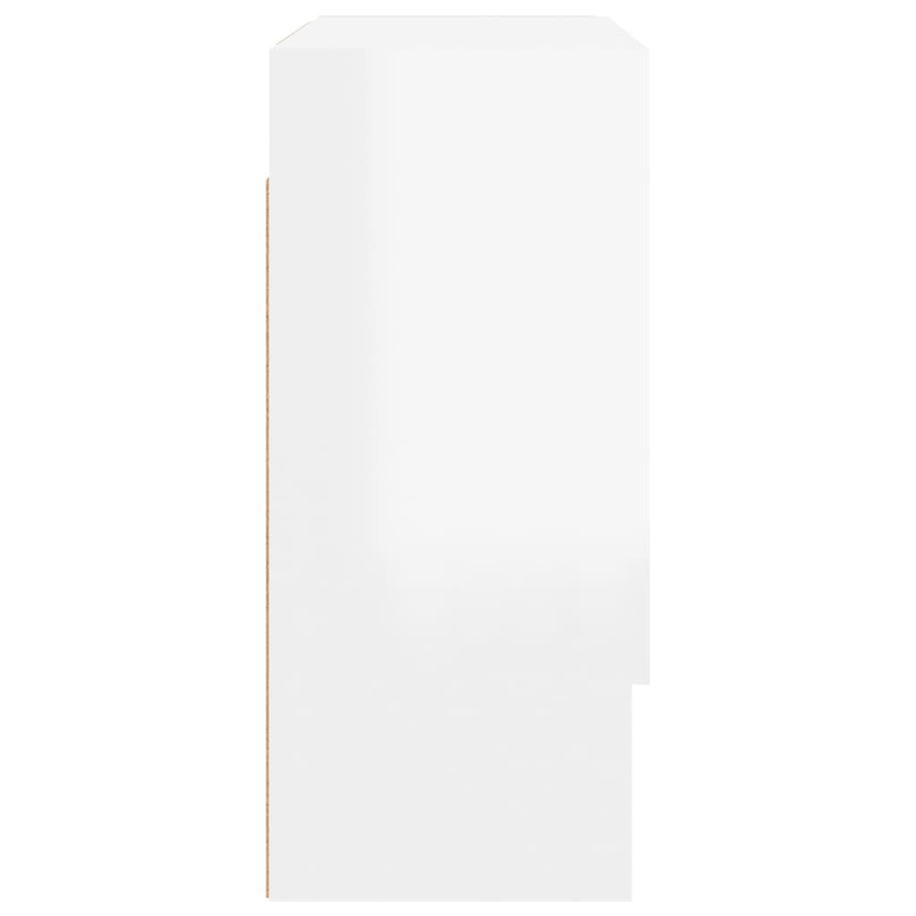 vidaXL Ντουλάπι Τοίχου Γυαλιστερό Λευκό 60x31x70 εκ Επεξεργασμένο Ξύλο